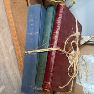 Vintage book bundle decor